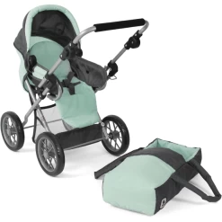 BAYER CHIC 2000 Combi Poppenwagen LENI Melange Antraciet-mint -SpeelgoedKorting bayer chic 2000 combi poppenwagen leni melange antraciet mint a355194 3
