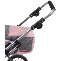 BAYER CHIC 2000 Combi Poppenwagen LENI Melange Grijs-roze -SpeelgoedKorting bayer chic 2000 combi poppenwagen leni melange grijs roze a355163 4