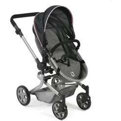 BAYER CHIC 2000 Combi Poppenwagen "MIKA" Melange Grijs-navy -SpeelgoedKorting bayer chic 2000 combi poppenwagen mika melange grijs navy a296785 3