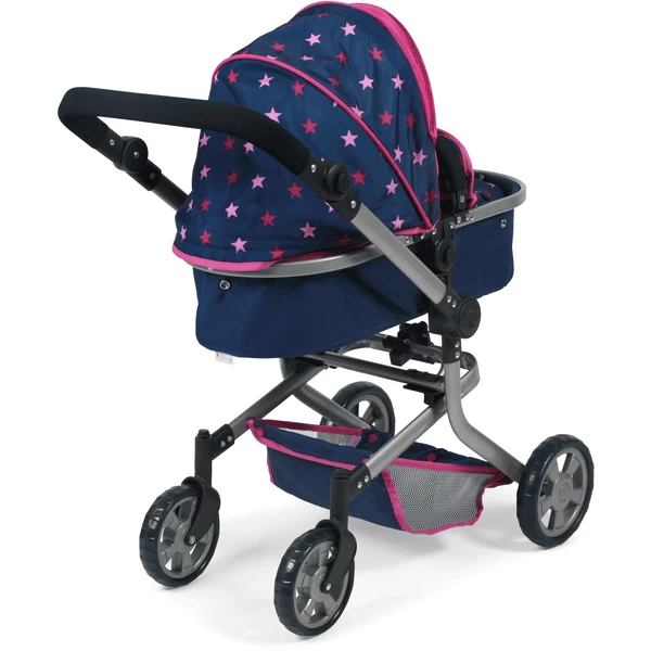 BAYER CHIC 2000 Combi Poppenwagen MIKA Stars Marine 3 BAYER CHIC 2000 Combi Poppenwagen MIKA Stars Marine - Afbeelding 3