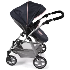 BAYER CHIC 2000 Kombi Poppenwagen NELE Gemêleerd Marine Grijs -SpeelgoedKorting bayer chic 2000 kombi poppenwagen nele gemeleerd marine grijs a320886 2