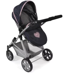 BAYER CHIC 2000 Kombi Poppenwagen NELE Gemêleerd Marine Grijs -SpeelgoedKorting bayer chic 2000 kombi poppenwagen nele gemeleerd marine grijs a320886 3