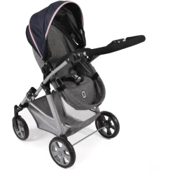 BAYER CHIC 2000 Kombi Poppenwagen NELE Gemêleerd Marine Grijs -SpeelgoedKorting bayer chic 2000 kombi poppenwagen nele gemeleerd marine grijs a320886 4