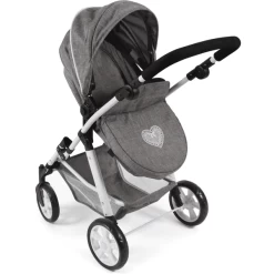 BAYER CHIC 2000 Kombi Poppenwagen NELE Jeans Grijs -SpeelgoedKorting bayer chic 2000 kombi poppenwagen nele jeans grijs a320888 3