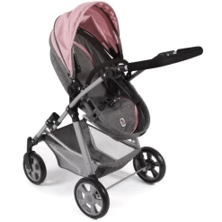 BAYER CHIC 2000 Kombi Poppenwagen NELE Melange Grijs Roze -SpeelgoedKorting bayer chic 2000 kombi poppenwagen nele melange grijs roze a320885 4