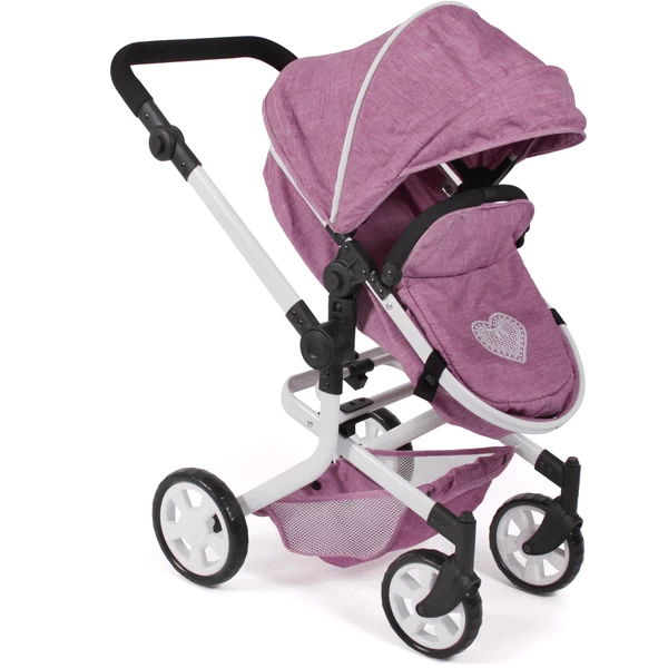 BAYER CHIC 2000 MIKA Jeans Roze Combi Poppenwagen 4 BAYER CHIC 2000 MIKA Jeans Roze Combi Poppenwagen - Afbeelding 4