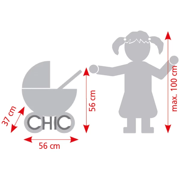 BAYER CHIC 2000 Mini Knuffel Kinderwagen SMARTY Dots Braam 4 BAYER CHIC 2000 Mini Knuffel Kinderwagen SMARTY Dots Braam - Afbeelding 4