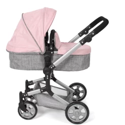 BAYER CHIC LINUS Gemêleerde Poppenwagen Grijs Roze -SpeelgoedKorting bayer chic linus gemeleerde poppenwagen grijs roze a320889 2
