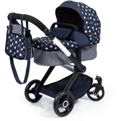 Bayer Design Combi Poppenwagen Xeo Blauw Met Sterren