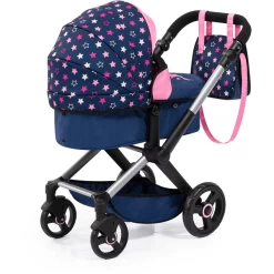 Bayer Design Combi Poppenwagen Xeo Blauw/Roze -SpeelgoedKorting bayer design combi poppenwagen xeo blauw roze a372063 2
