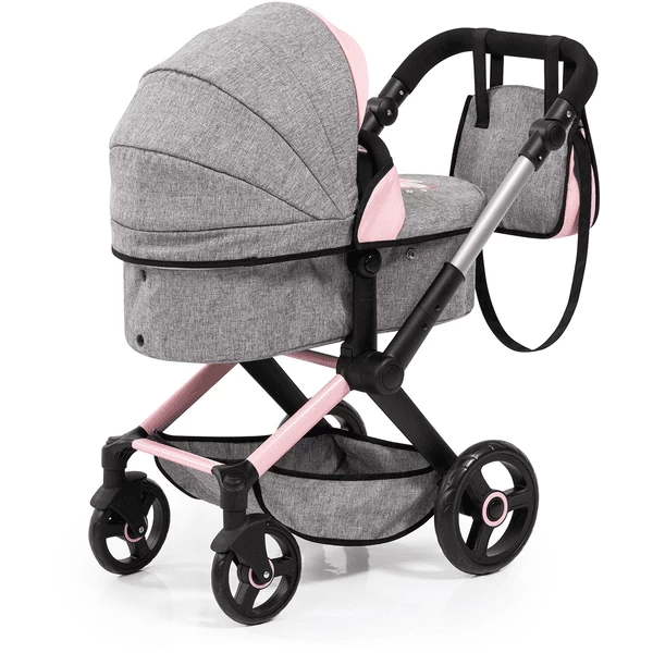 Bayer Design Combi Poppenwagen Xeo Grijs/Roze 3 Bayer Design Combi Poppenwagen Xeo Grijs/Roze - Afbeelding 3