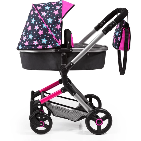 Bayer Design Neo Vario Combi Poppenwagen Zwart, Met Sterren 2 Bayer Design Neo Vario Combi Poppenwagen Zwart, Met Sterren - Afbeelding 2