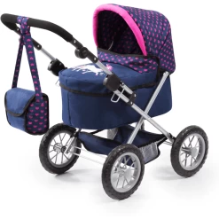 Bayer Design Poppenwagen Trendy Blauw, Met Eenhoorn