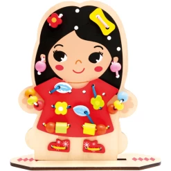 Bino Eerste Houten Rijgspel, Aankleedplezier -SpeelgoedKorting bino eerste houten rijgspel aankleedplezier a360502 4