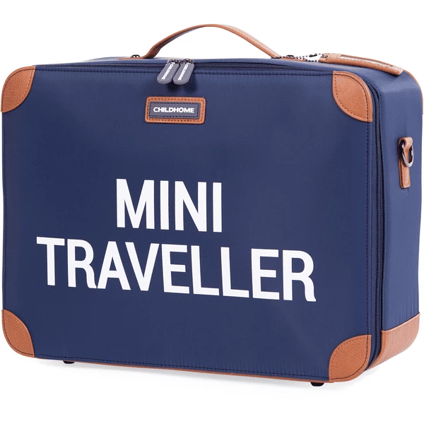 CHILDHOME Kinderkoffer Mini Traveller Marine / Wit 4 CHILDHOME Kinderkoffer Mini Traveller Marine / Wit - Afbeelding 4