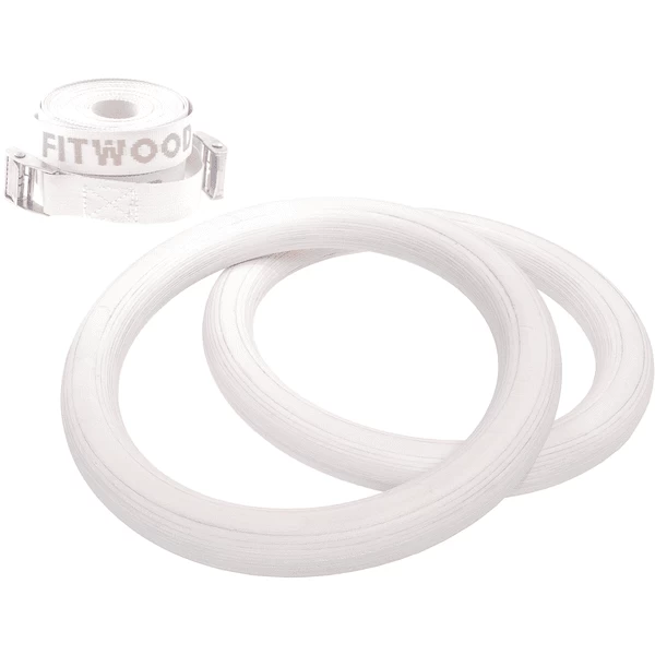 Fitwood ULPU Turnringen, Berken Wit Gewaxt - Witte Bandjes 4 Fitwood ULPU Turnringen, Berken Wit Gewaxt - Witte Bandjes - Afbeelding 4