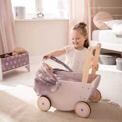 Howa Poppenwagen "Regenboog" Van Hout Met Opvouwbare Kap -SpeelgoedKorting howa poppenwagen regenboog van hout met opvouwbare kap a349821 3