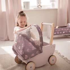 Howa Poppenwagen "Regenboog" Van Hout Met Opvouwbare Kap -SpeelgoedKorting howa poppenwagen regenboog van hout met opvouwbare kap a349821 4