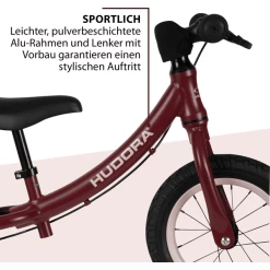 HUDORA ® Loopfiets Advanced Alu, Bordeaux 9 HUDORA ® Loopfiets Advanced Alu, Bordeaux -SpeelgoedKorting hudora loopfiets advanced alu bordeaux a297327 4