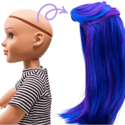 I'M A GIRLY Blauwe Lange Pruik 9 I'M A GIRLY Blauwe Lange Pruik -SpeelgoedKorting im a girly blauwe lange pruik a315126 4