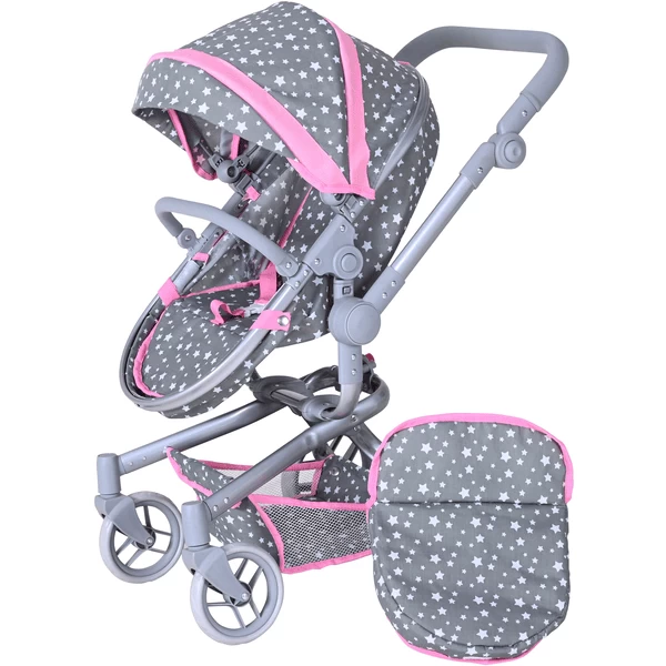 Knorr® Speelgoed Boonk Poppenwagen - Ster Grijs 5 Knorr® Speelgoed Boonk Poppenwagen - Ster Grijs - Afbeelding 5