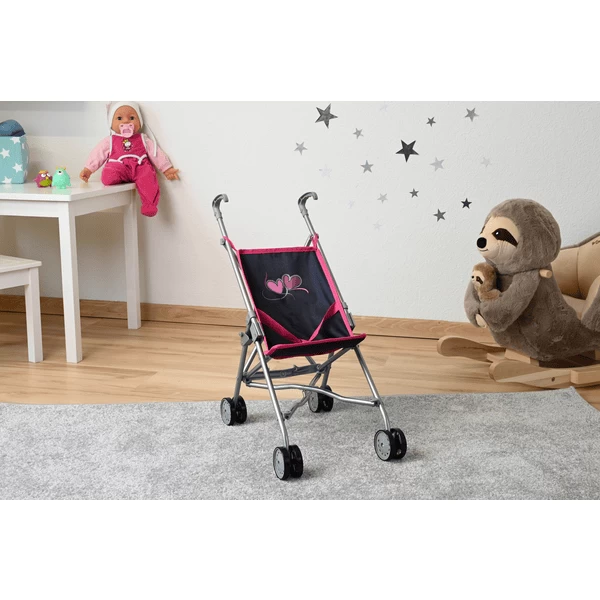 Knorr® Speelgoed Sim Vliegende Pop Buggy Heart S Blauw/roze 4 Knorr® Speelgoed Sim Vliegende Pop Buggy Heart S Blauw/roze - Afbeelding 4