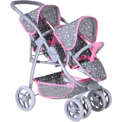 Knorr® Toys Milo Tweeling Poppenwagen - Ster Grijs -SpeelgoedKorting knorr toys milo tweeling poppenwagen ster grijs a363069 2