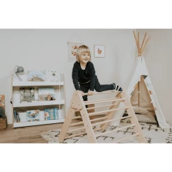 LEG & GO Klimdriehoek Naturel -SpeelgoedKorting leg go klimdriehoek naturel a366524 3