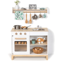 MUSTERKIND ® Speel Keuken- Magnolia - Wit/natuurlijk