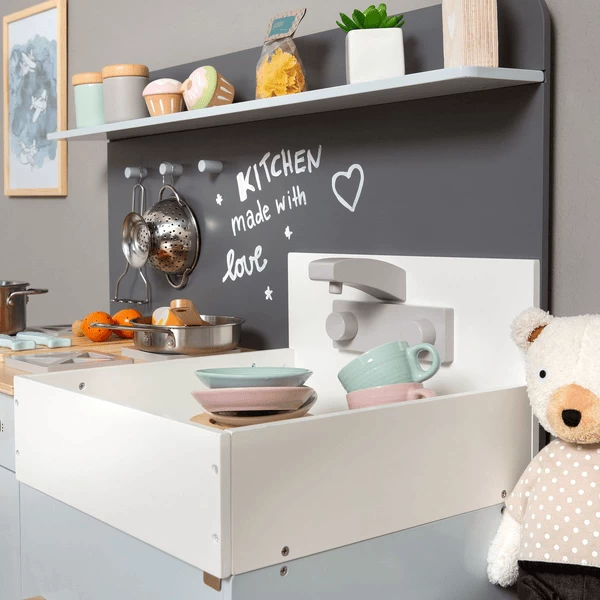 MUSTERKIND Speelkeuken Linum, Grijsblauw/natuurlijk 2 MUSTERKIND Speelkeuken Linum, Grijsblauw/natuurlijk - Afbeelding 2