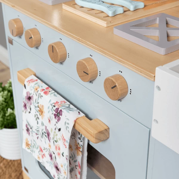 MUSTERKIND Speelkeuken Linum, Grijsblauw/natuurlijk 3 MUSTERKIND Speelkeuken Linum, Grijsblauw/natuurlijk - Afbeelding 3