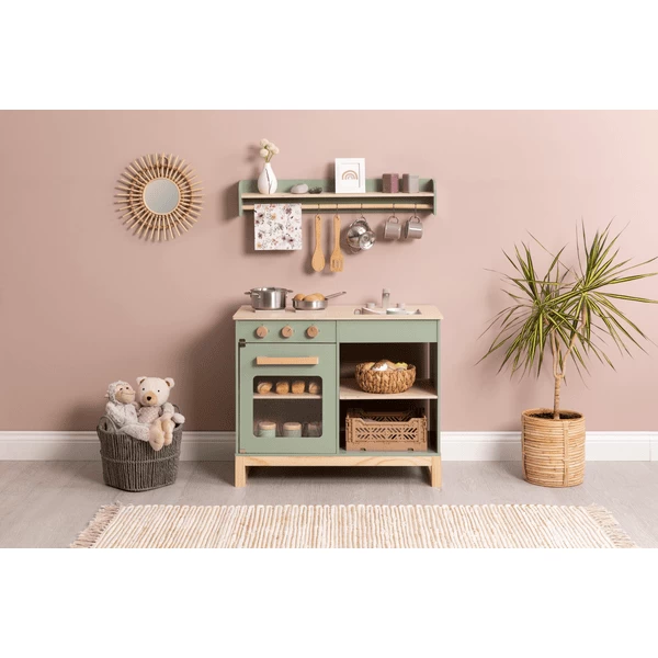 MUSTERKIND ® Speelkeuken- Magnolia - Salie/natuur 3 MUSTERKIND ® Speelkeuken- Magnolia - Salie/natuur - Afbeelding 3