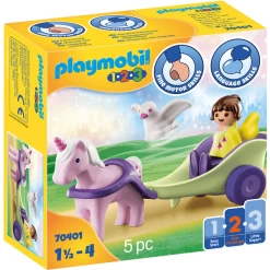 PLAYMOBIL ® 1 2 3 Eenhoornwagen Met Fee -SpeelgoedKorting playmobil 1 2 3 eenhoornwagen met fee a294035 3