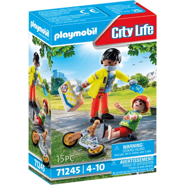 PLAYMOBIL ® Paramedicus Met Patiënt 1 PLAYMOBIL ® Paramedicus Met Patiënt