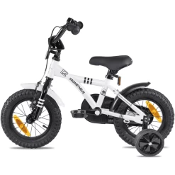 PROMETHEUS BICYCLES ® Kinderfiets 12" In Wit & Zwart Vanaf 3 Jaar Met Zijwieltjes -SpeelgoedKorting prometheus bicycles kinderfiets 12 in wit amp zwart vanaf 3 jaar met zijwieltjes a311937 2