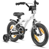 PROMETHEUS BICYCLES ® Kinderfiets 14" In Wit & Zwart Vanaf 3 Jaar Met Zijwieltjes
