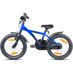SpeelgoedKorting -SpeelgoedKorting prometheus bicycles kinderfiets 16 blauw zwart met zijwieltjes a376639 1