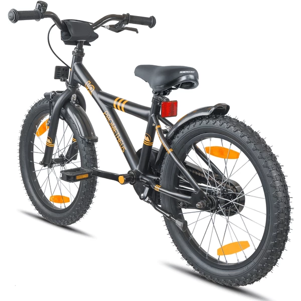 PROMETHEUS BICYCLES ® Kinderfiets 18" Zwart-Matt Orange 5 PROMETHEUS BICYCLES ® Kinderfiets 18" Zwart-Matt Orange - Afbeelding 5