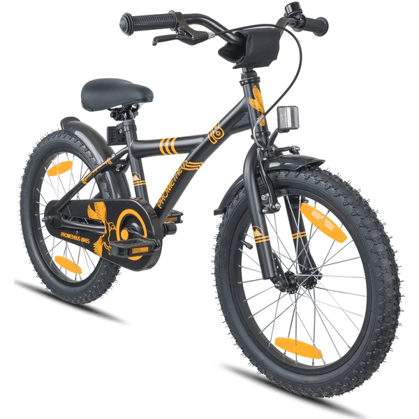 PROMETHEUS BICYCLES ® Kinderfiets 18" Zwart-Matt Orange 1 PROMETHEUS BICYCLES ® Kinderfiets 18" Zwart-Matt Orange