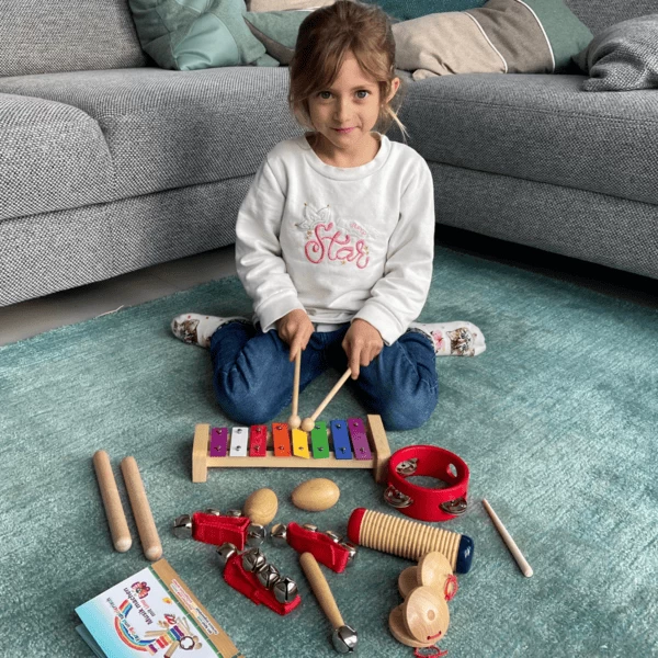 Schmetterline 16-delige Houten Ritmeset - RAINBOW 3 Schmetterline 16-delige Houten Ritmeset - RAINBOW - Afbeelding 3