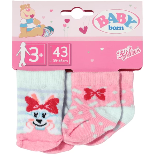 Zapf Creation BABY Born® Sokken 2x, 2 Ass. 43cm 2 Zapf Creation BABY Born® Sokken 2x, 2 Ass. 43cm - Afbeelding 2