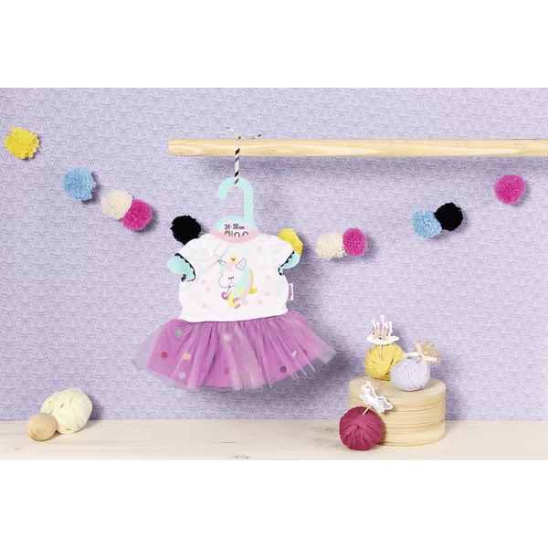 Zapf Creation Dolly Moda Eenhoorn Shirt Met Tutu, 36cm 4 Zapf Creation Dolly Moda Eenhoorn Shirt Met Tutu, 36cm - Afbeelding 4